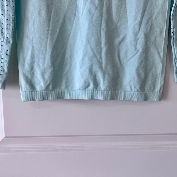 Forever 21 Blue/Green Long Sleeve Ribbed Workout Top - Picture 6 of 7